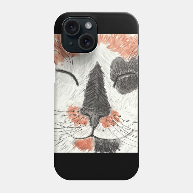 Cute Calico Cat face Phone Case by SamsArtworks