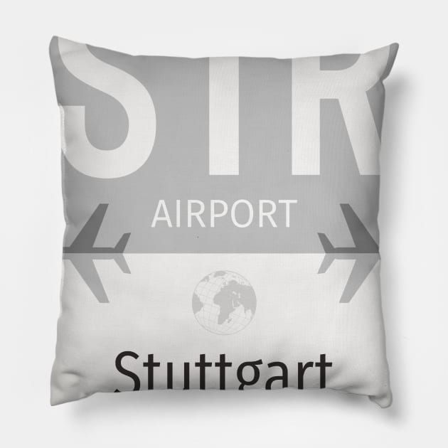 STR Stuttgart airport Pillow by Woohoo