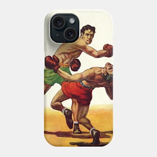 Vintage Sports Boxing, Boxers in a Fight Phone Case