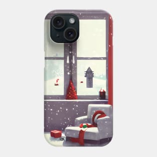 Merry Red Christmas Introverting Snow and Winter Phone Case