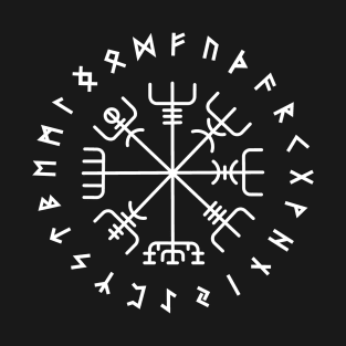 Norse Vegvisir Wayfinder Viking Compass Elder Futhark Runes T-Shirt