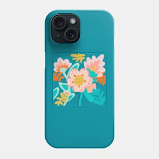 colorful flower illustration Phone Case