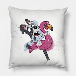 "FLY FLAMINGO! FLY!" Pillow