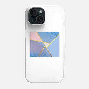 Abstract paint print, color blocking dark blue Phone Case