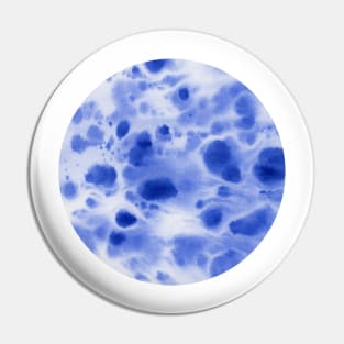 Blue travertine (circle) Pin