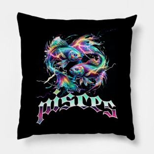 Retro Bootleg Pisces Rap Zodiac Sign Astrology Horoscope Pillow