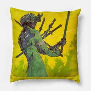 Immortal Cyber-Samurai Pillow