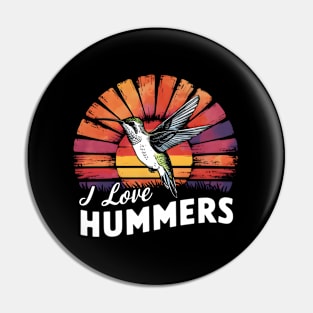 I Love Hummers Colibri Hummingbird Pin