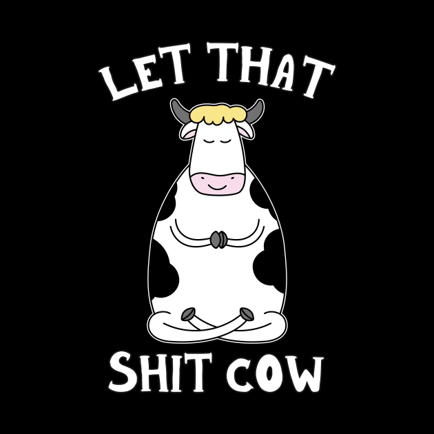 Funny Yoga Cow Meditating Pun Zen Meditation by kindOmagic