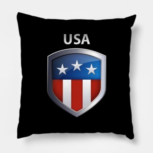 America Flag Badge Pillow