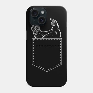 Cute and Funny Chicken in a Pocket - Chicken Lovers Phone Case