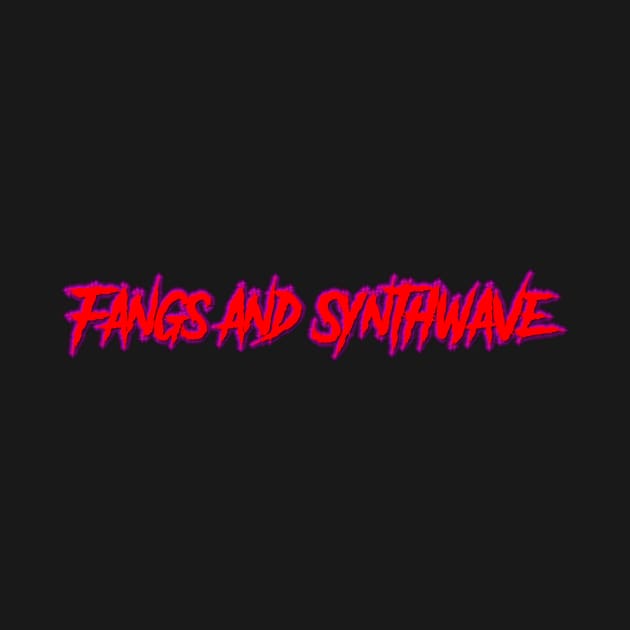 Fangs and Synthwave Long Red Logo by Electrish