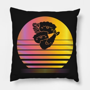 Sushi Go Synthwave - Board Game Inspired Graphic - Tabletop Gaming  - BGG Pillow