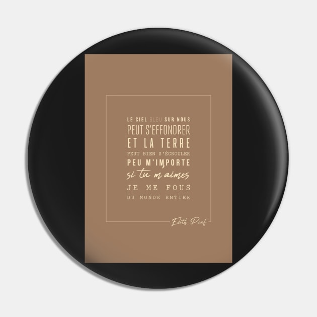 Edith Piaf - Edith Piaf - The hymn to love - Lyrics - Pin by Labonneepoque