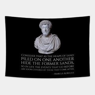 Consider that as the heaps of sand piled on one another hide the former sands, so in life the events that go before are soon covered by those that come after.  - Marcus Aurelius Tapestry