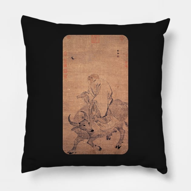 Lao Tzu Old Master Pillow by icdeadpixels