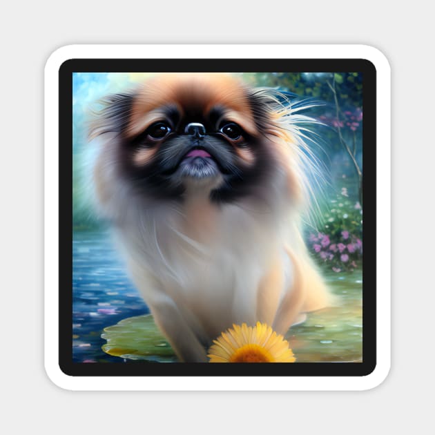 Cute Pekinese Art Magnet by Shadowbyte91