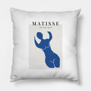 Matisse the blue woman scandivian art print Pillow