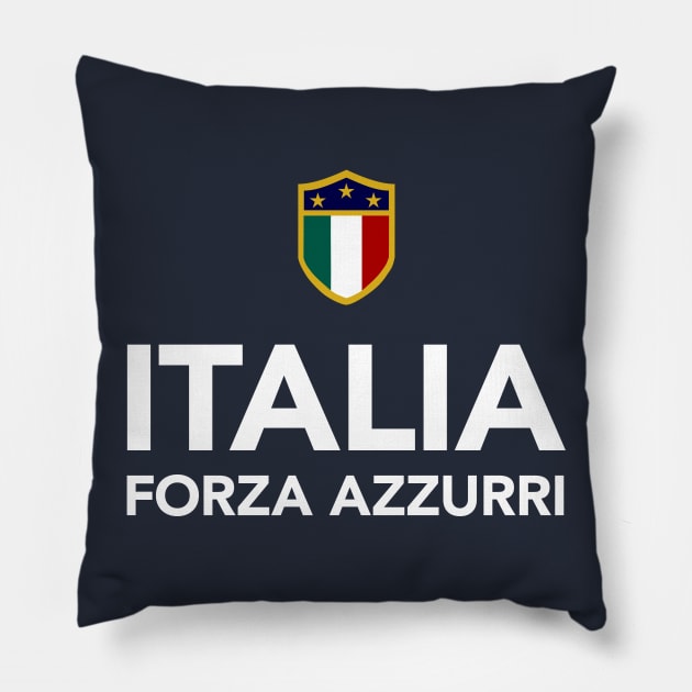 Italia Forza Azzurri Pillow by vladocar