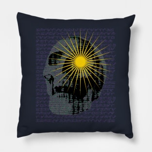 Skull Baybayin background Pillow