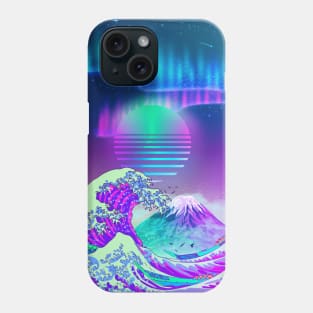 Great Wave off Kanagawa Synthwave AURORA Phone Case