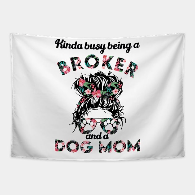 Broker woman and dog mom gift . Perfect present for mother dad friend him or her Tapestry by SerenityByAlex