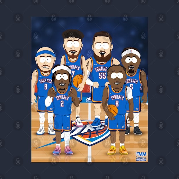 OKC Thunder South Park Digital Illustration