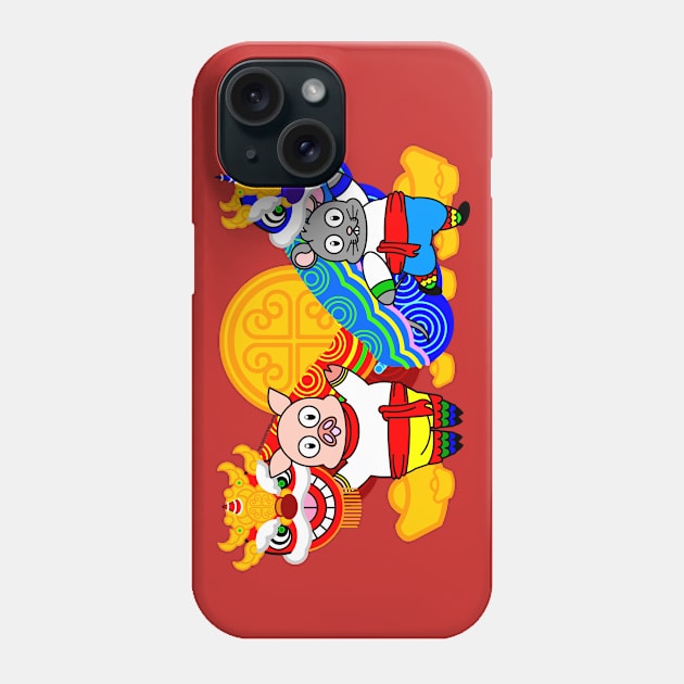 CNY: LION DANCERS Phone Case by cholesterolmind