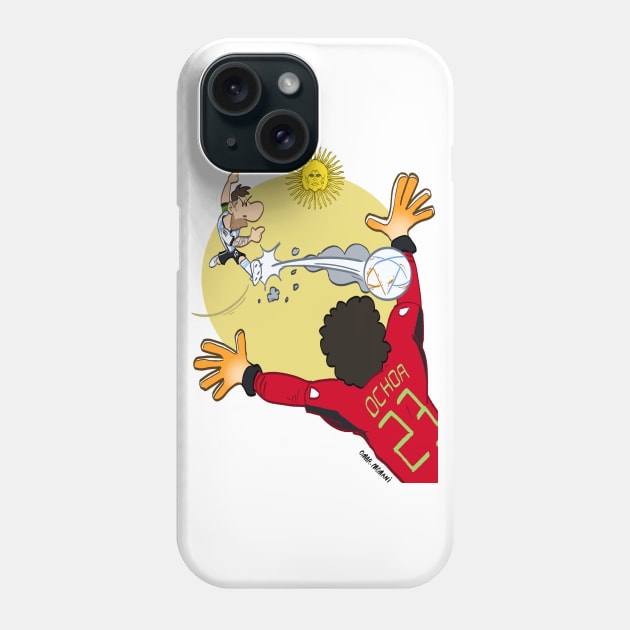 Messi vs Ochoa Phone Case by Omar Momani