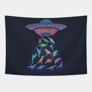 dinosaur abduction,aliens,kidnapping types of dinosaurs Tapestry