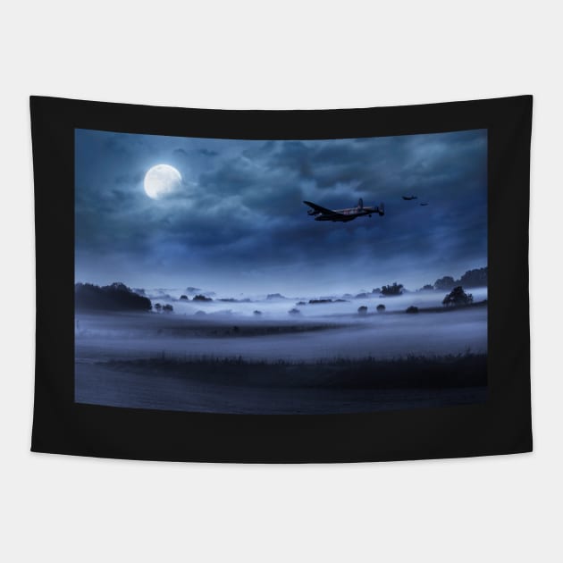 Late Night Lancasters Tapestry by aviationart