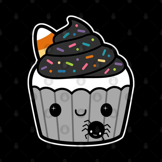 Spoopy Kawaii Cute Halloween Cupcake by Wanderer Bat