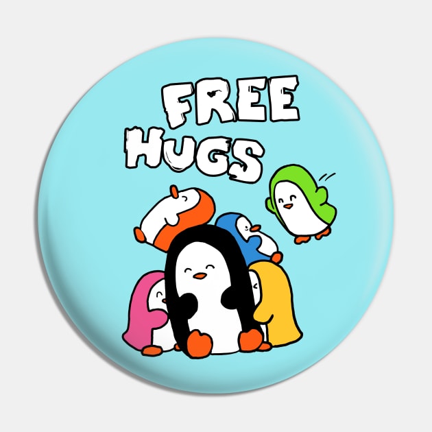 Humphrey & Friends - Free Hugs Pin by Shellz-art