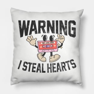 Funny 80s Love Songs Retro Cassette Mixtape Pillow