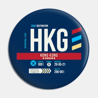 Hong Kong (HKG) Airport Code Baggage Tag Pin