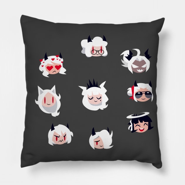 Helltaker harem Pillow by MigiDesu