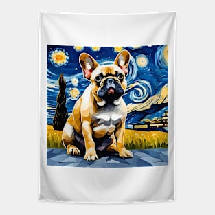 French Bulldoggy Night Tapestry