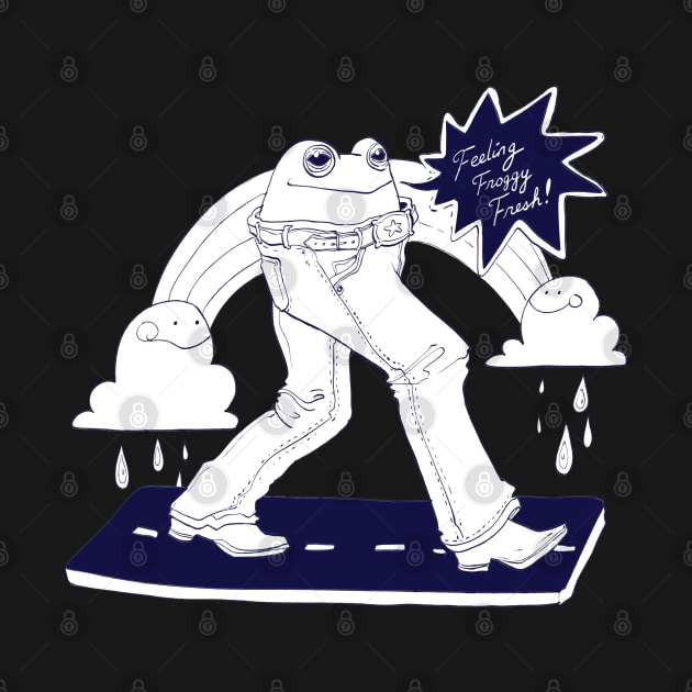 Feeling Froggy Fresh Frog Cowboy Sticker by evumango