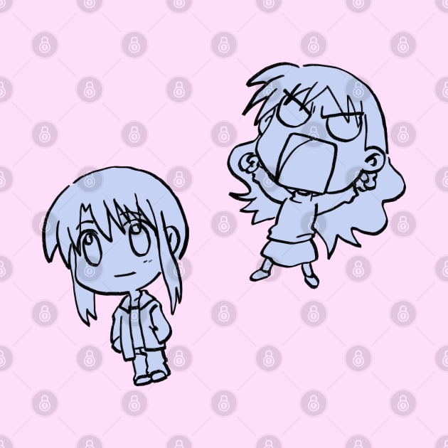 I draw chibi minamo and yukari sensei / azumanga daioh by mudwizard