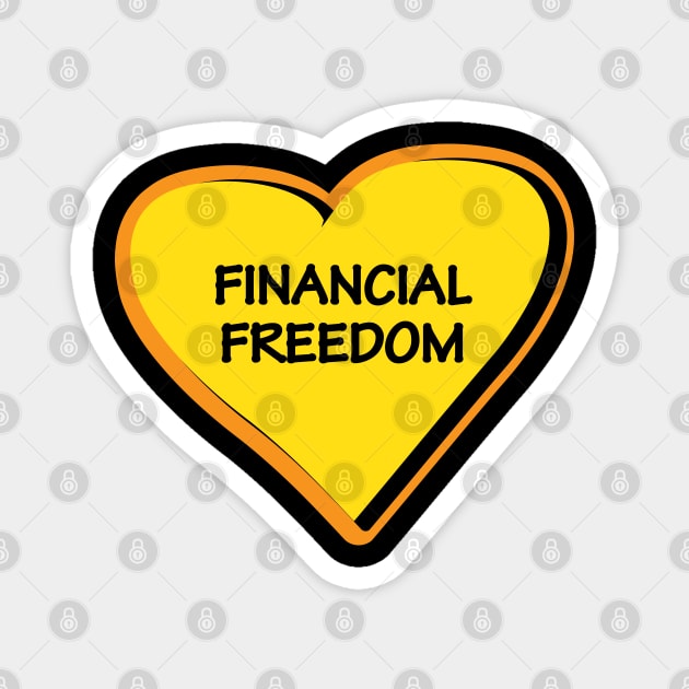 FINANCIAL FREEDOM vision board Magnet by 4wardlabel