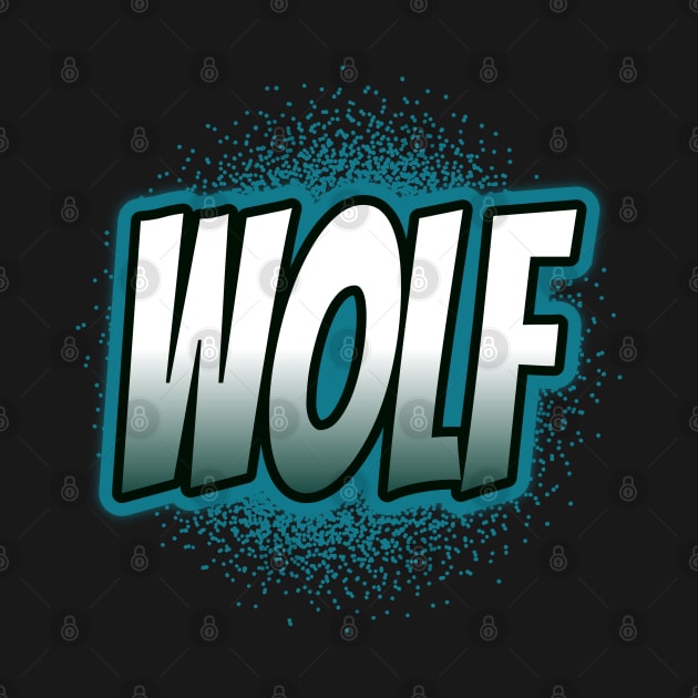 Wolf splatter design by Wolf Clothing Co