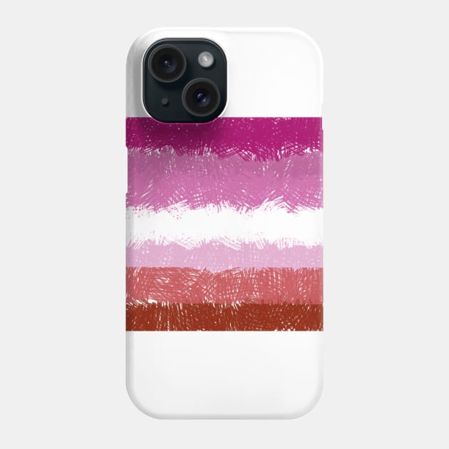 Lesbian Flag Crosshatch Design Phone Case by PurposelyDesigned