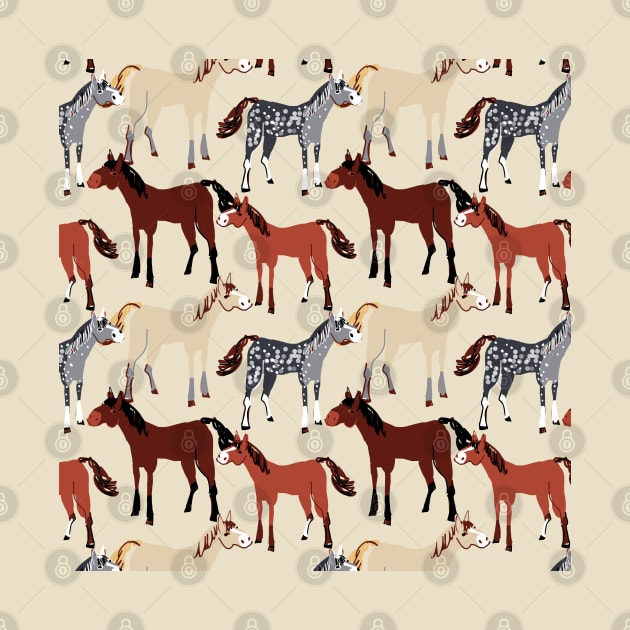 Horse pattern green by belettelepink