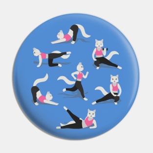 Fitness Cats Pin