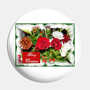 Merry Christmas Bouquet Pin