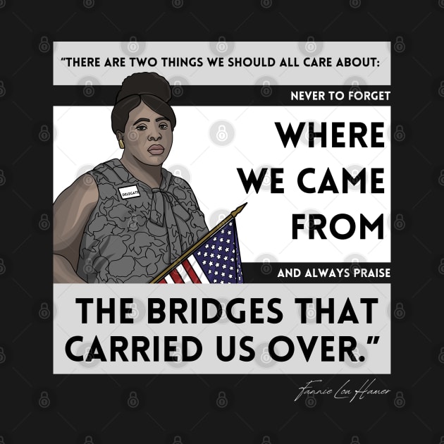 History Quote: Fannie Lou Hamer - "...never to forget where we came from..." by History Tees