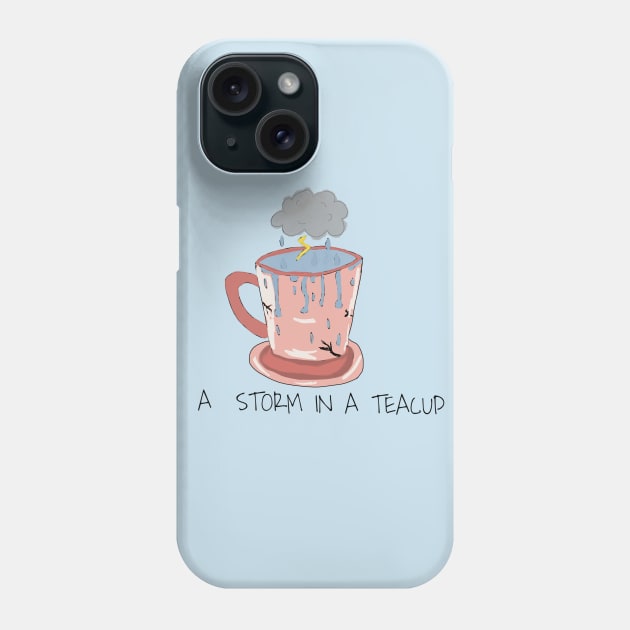 A Storm in a Teacup Phone Case by Geometrico22