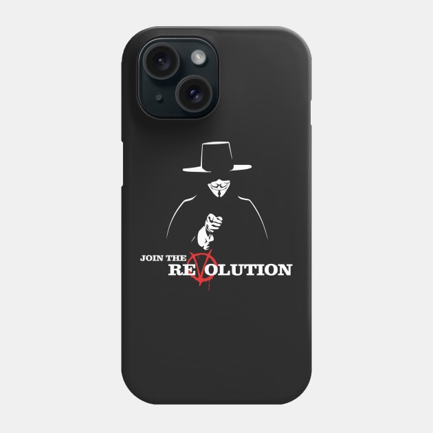 V for Vendetta Join The Revolution! Phone Case by KrateMilk