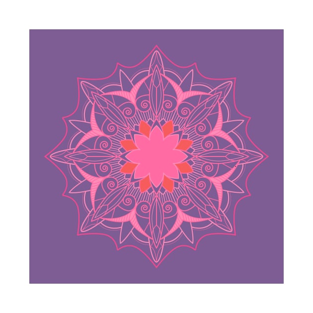 Pink & Purple Mandala Art by NewburyBoutique