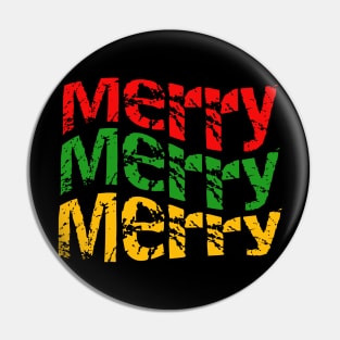 Merry Design for Christmas Pin